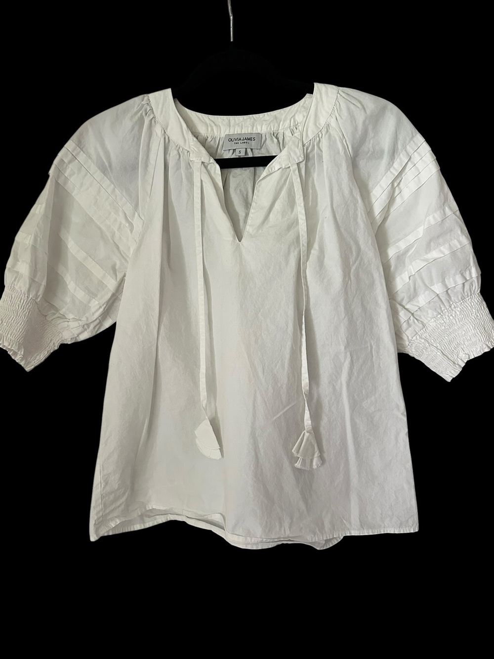 Olivia James The Label 100% Cotton White Blouse Size Small